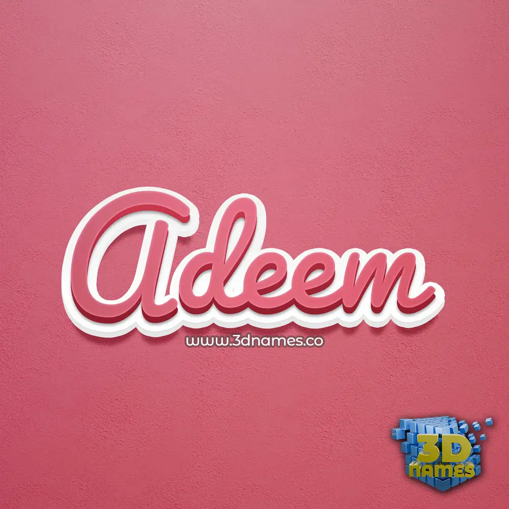 adeem in Red Scribble style - 3D name wallpaper