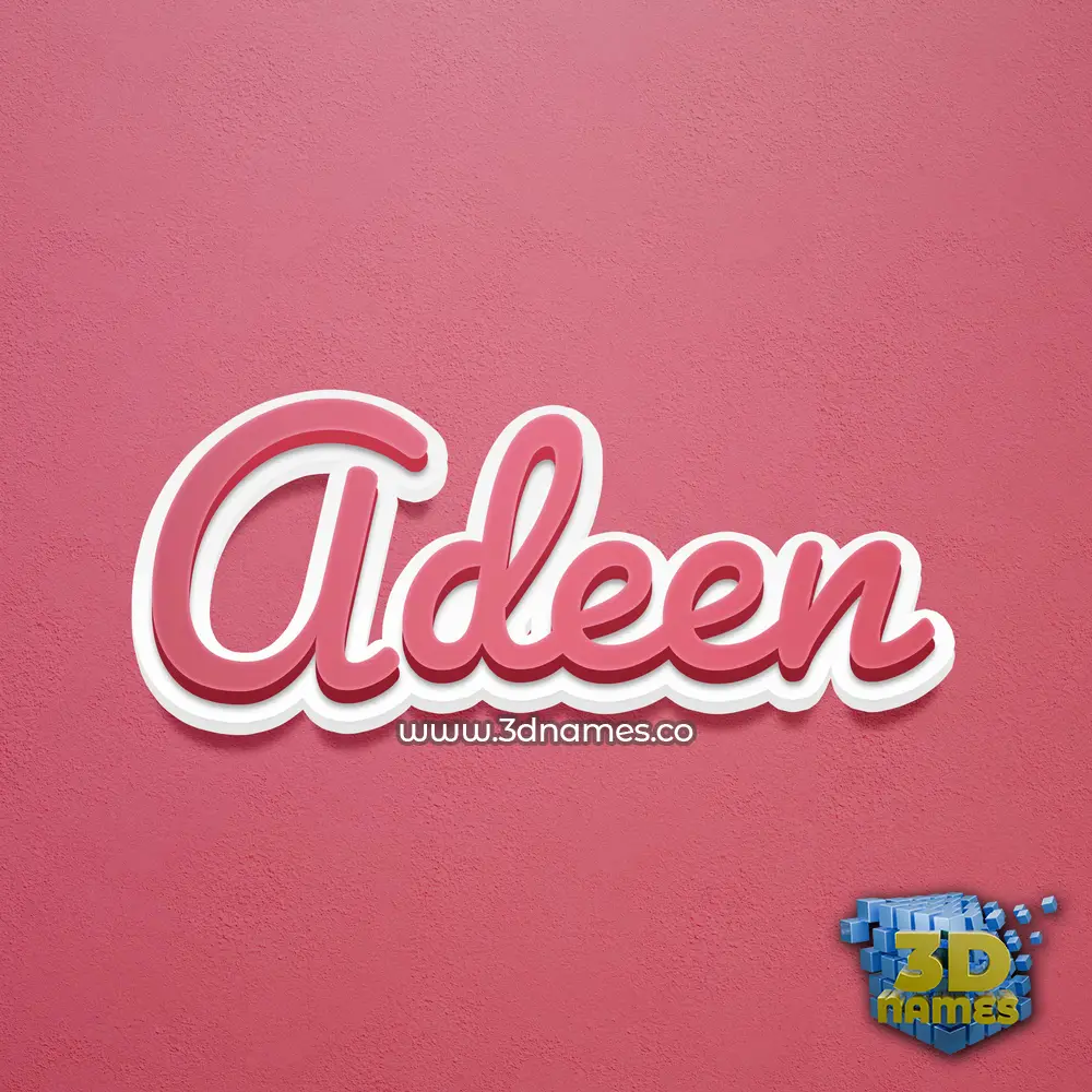 adeen in Red Scribble style - 3D name wallpaper