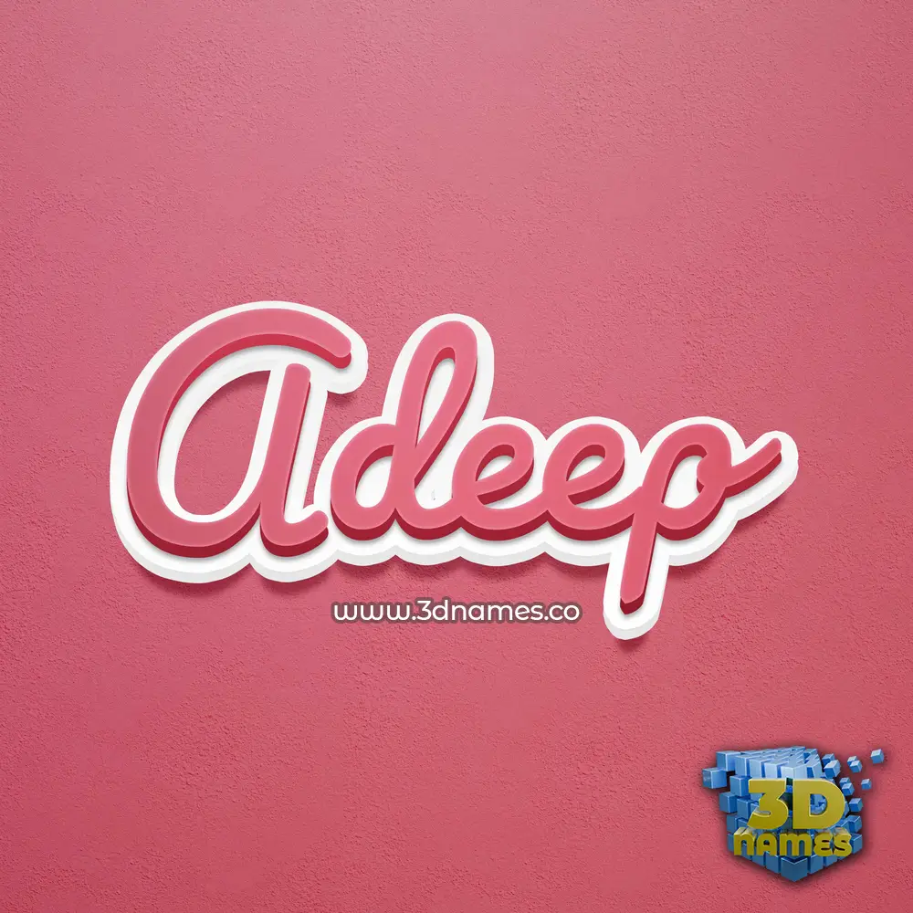 adeep in Red Scribble style - 3D name wallpaper
