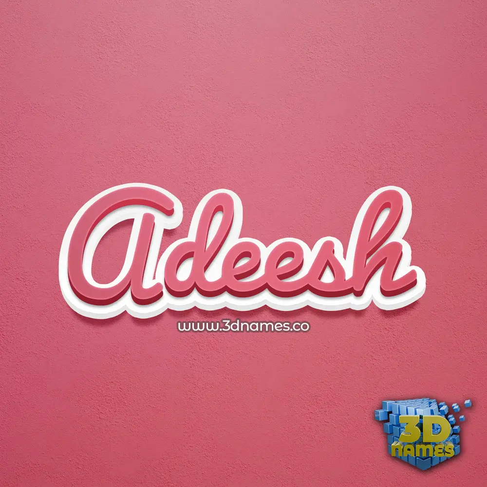 adeesh in Red Scribble style - 3D name wallpaper
