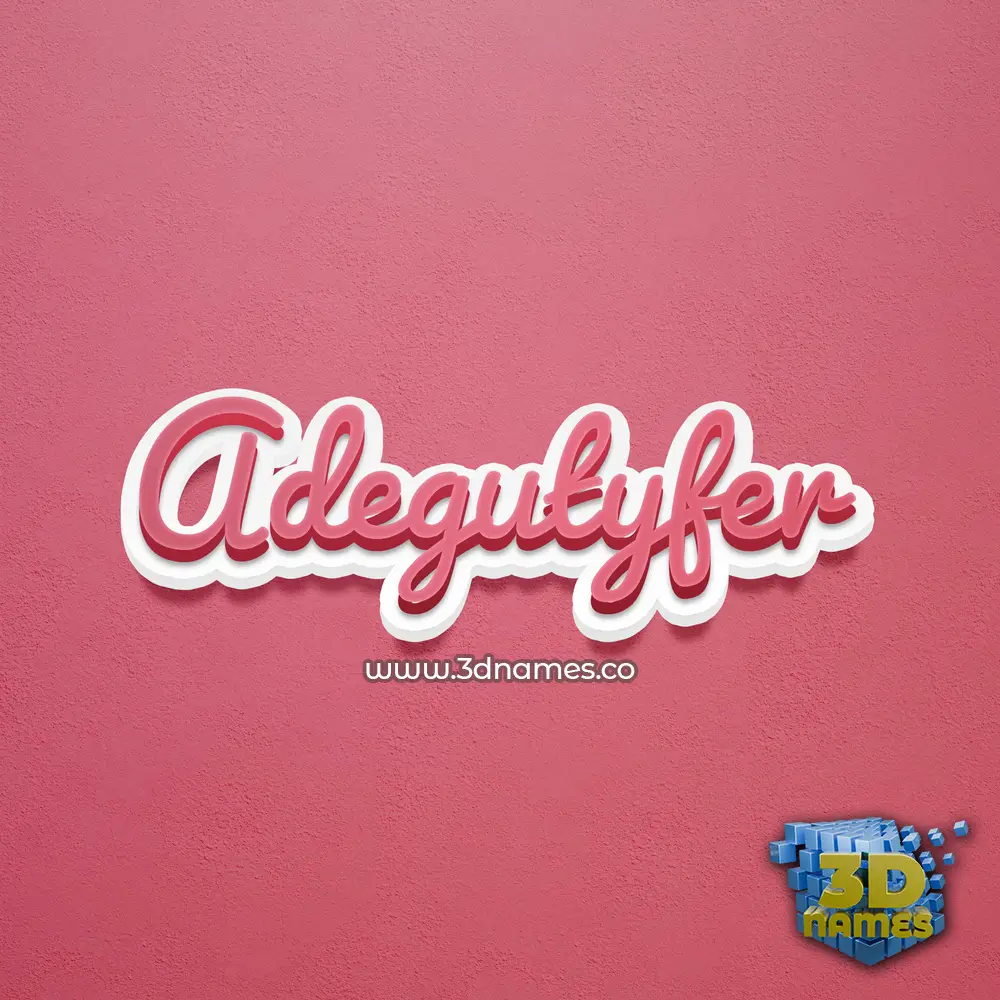 adegutyfer in Red Scribble style - 3D name wallpaper