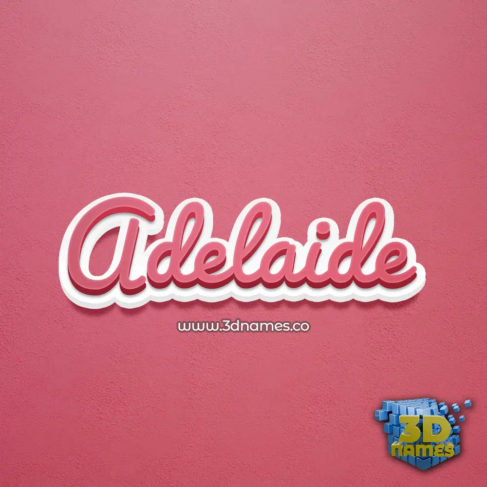 adelaide in Red Scribble style - 3D name wallpaper
