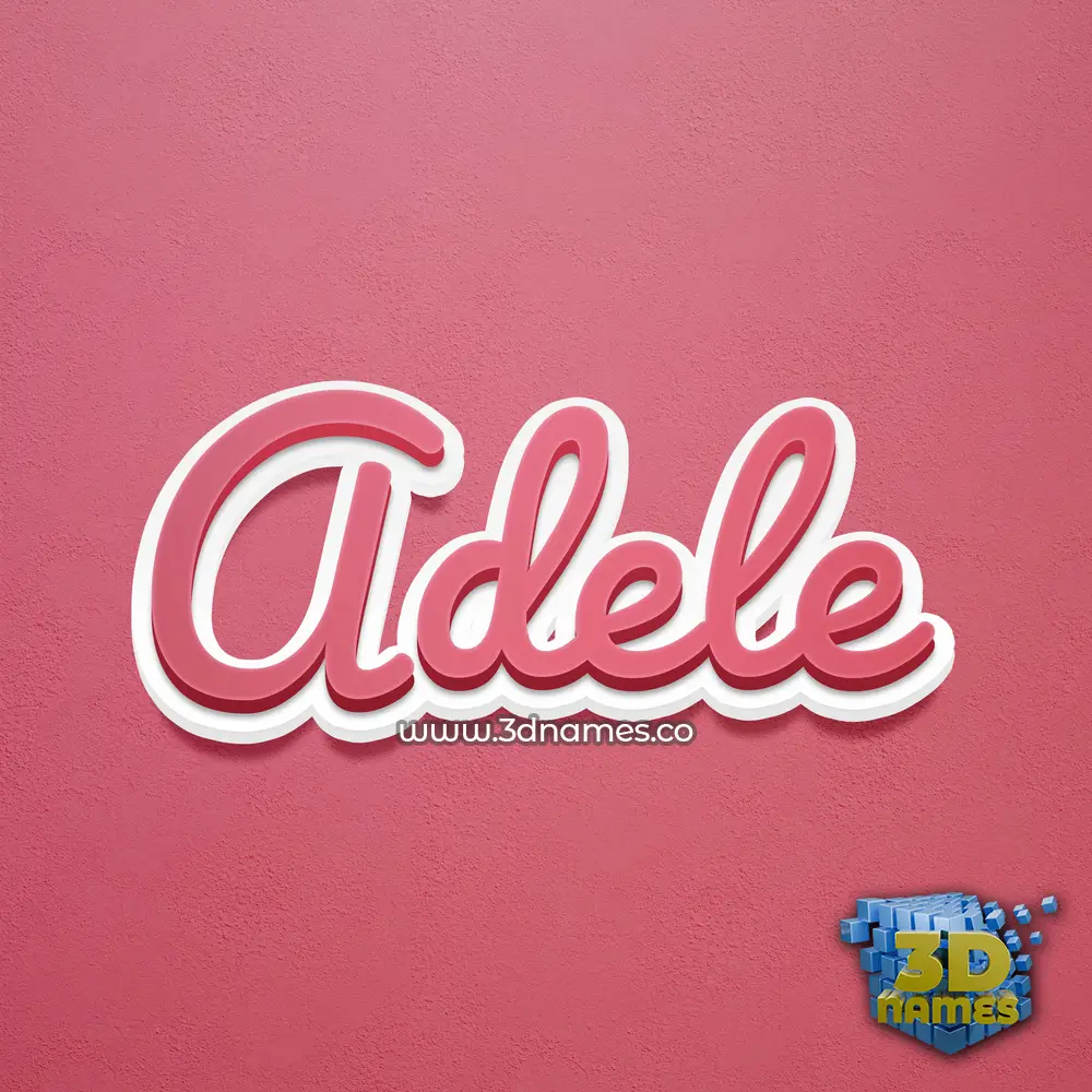 adele in Red Scribble style - 3D name wallpaper