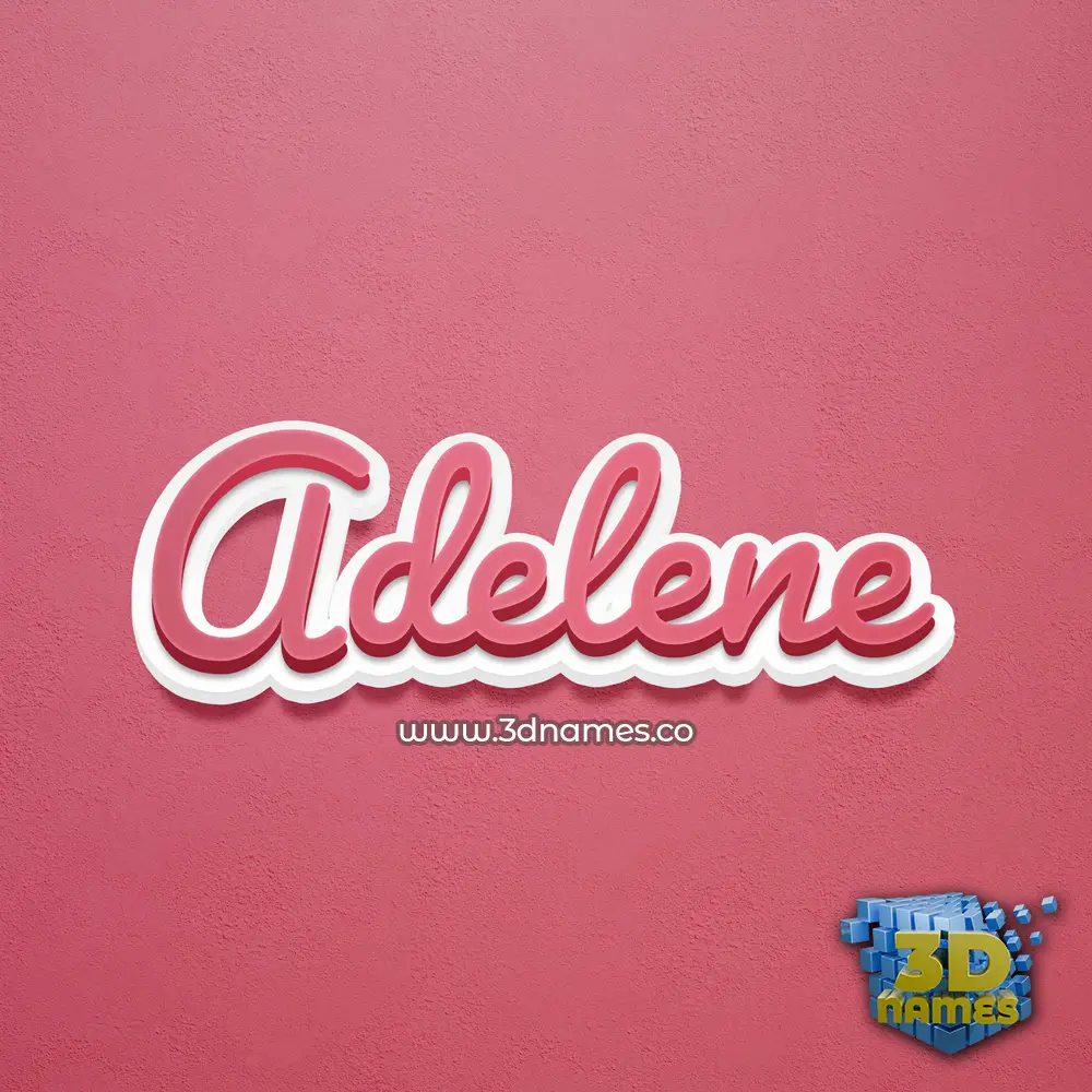 adelene in Red Scribble style - 3D name wallpaper