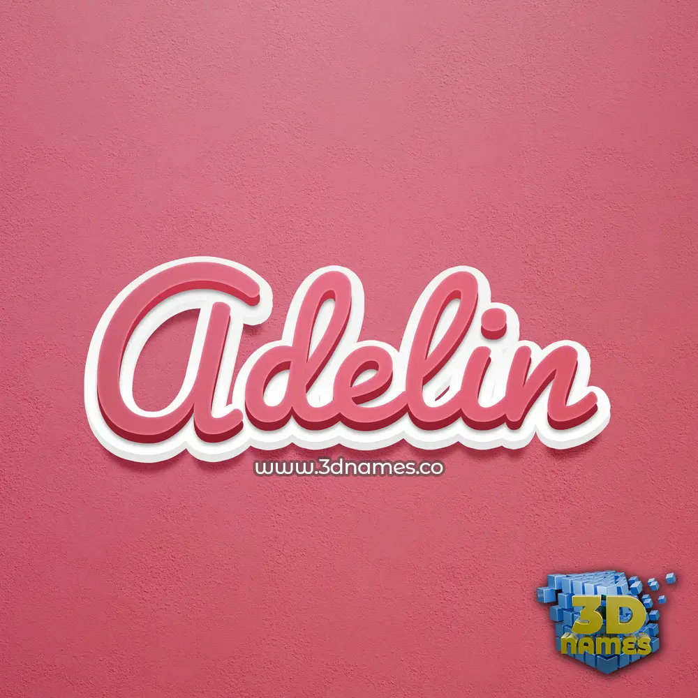 adelin in Red Scribble style - 3D name wallpaper