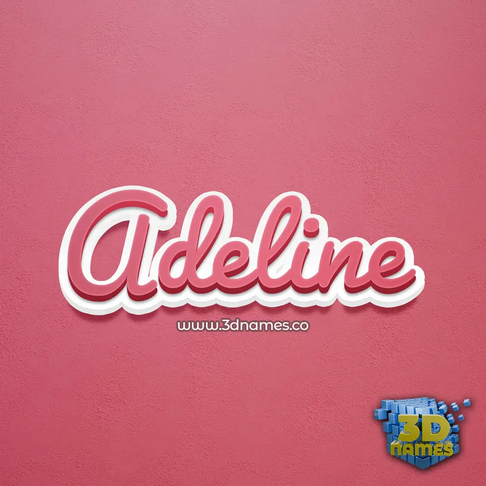 adeline in Red Scribble style - 3D name wallpaper