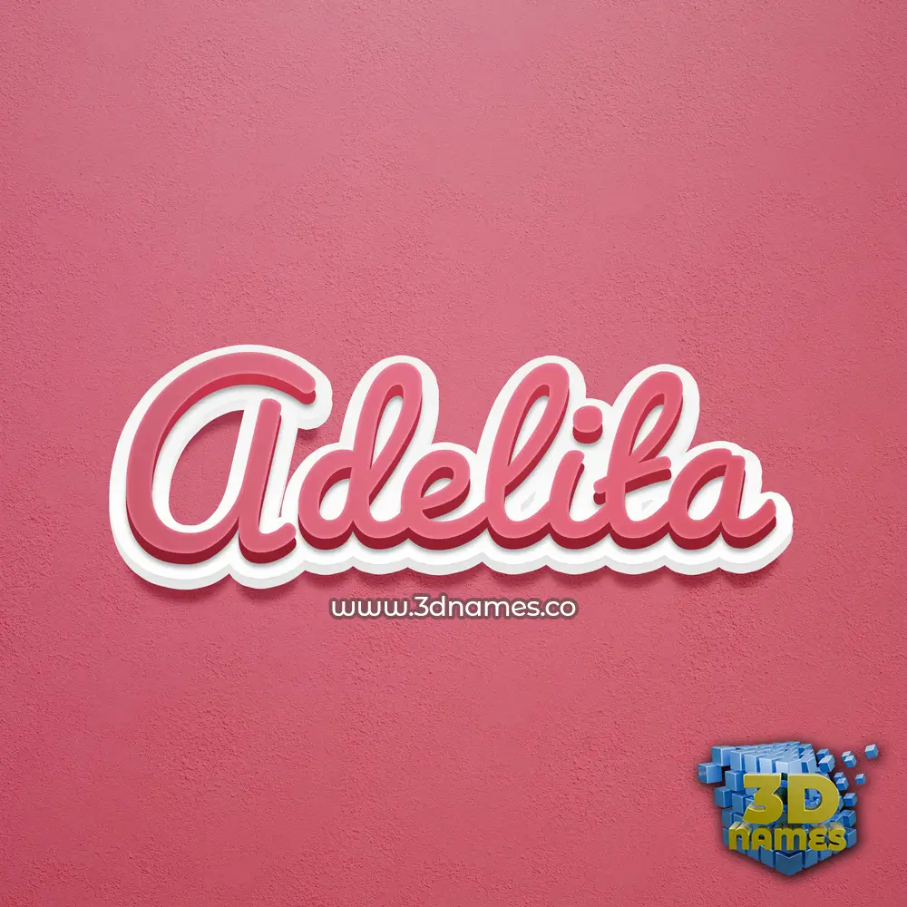 adelita in Red Scribble style - 3D name wallpaper