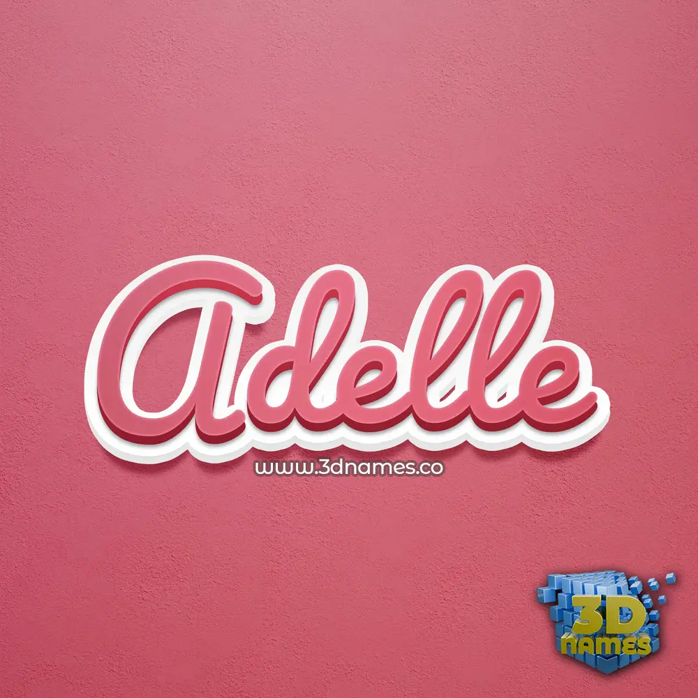 adelle in Red Scribble style - 3D name wallpaper