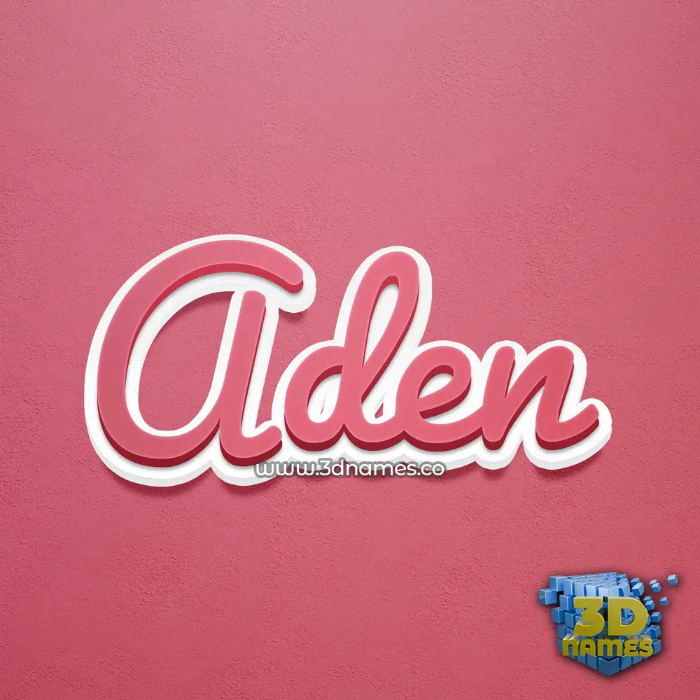 aden in Red Scribble style - 3D name wallpaper