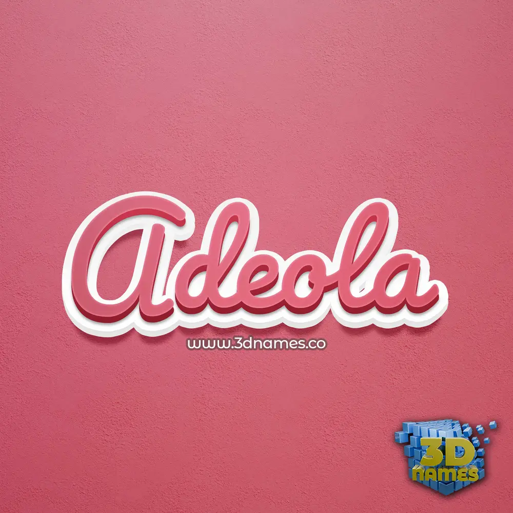 adeola in Red Scribble style - 3D name wallpaper