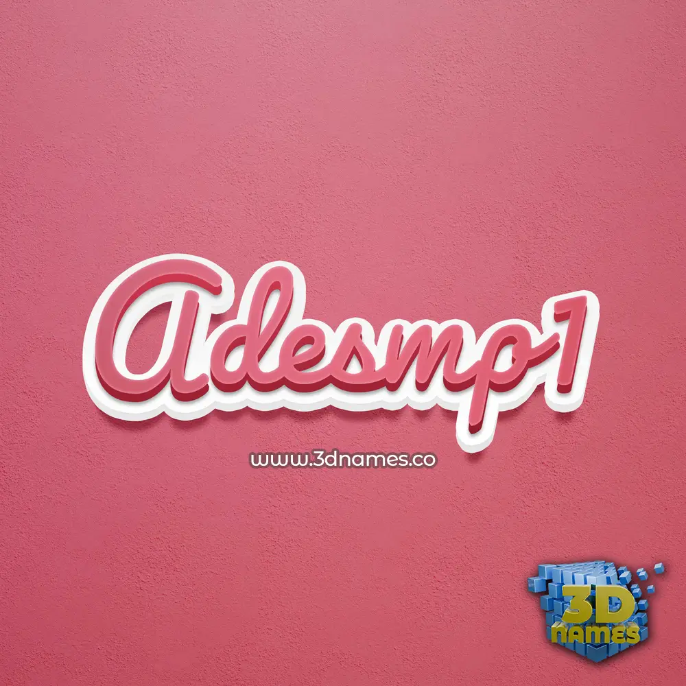 adesmp1 in Red Scribble style - 3D name wallpaper