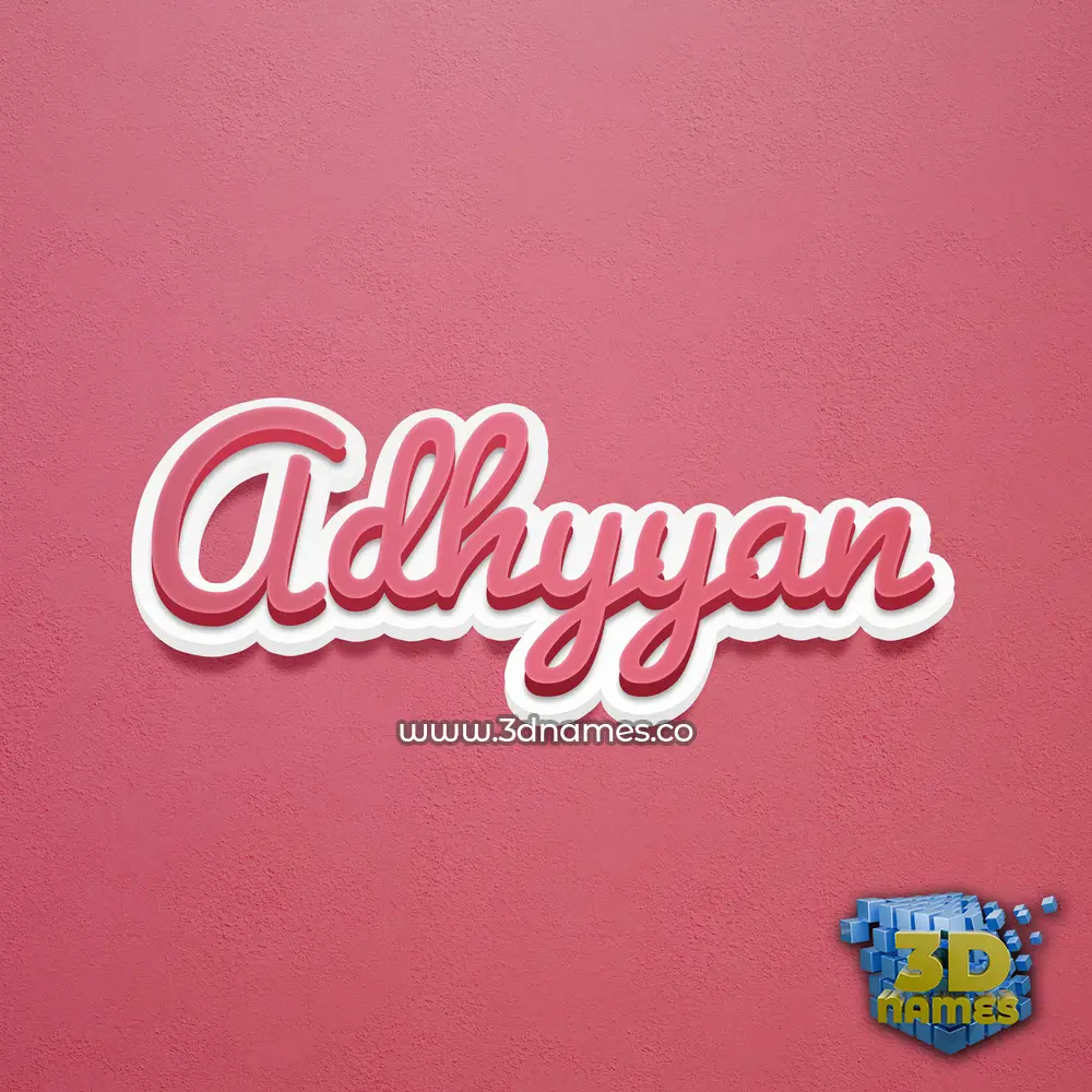 adhyyan in Red Scribble style - 3D name wallpaper
