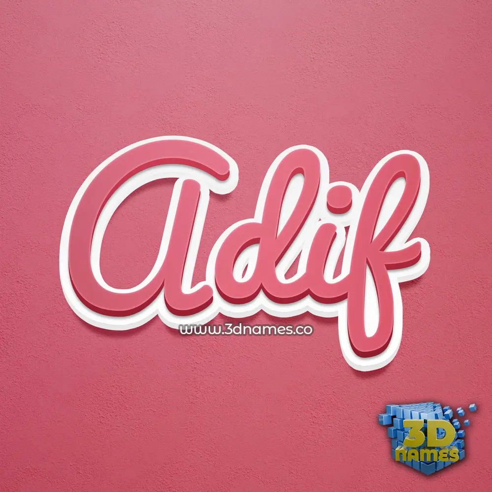 adif in Red Scribble style - 3D name wallpaper