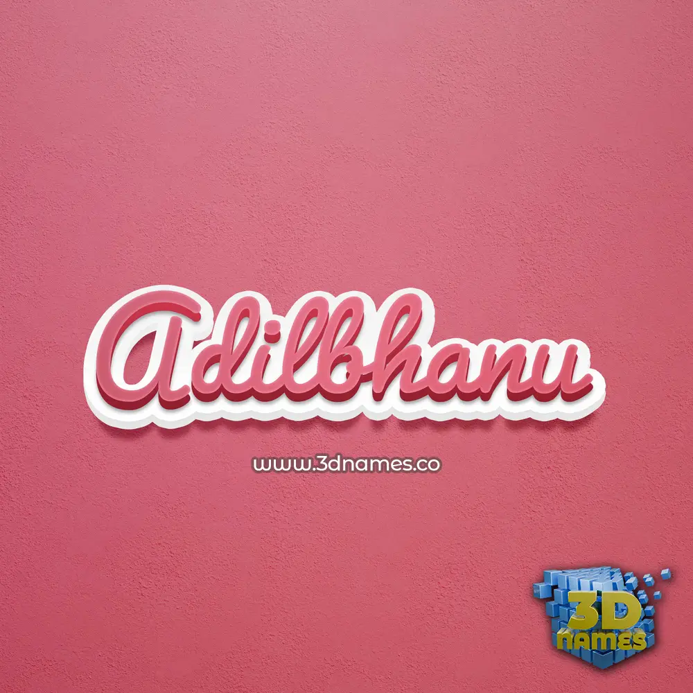 adilbhanu in Red Scribble style - 3D name wallpaper
