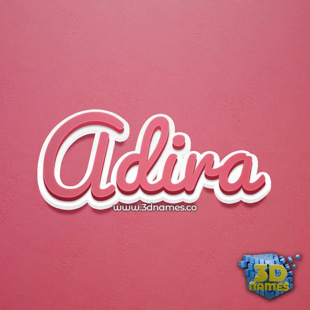adira in Red Scribble style - 3D name wallpaper