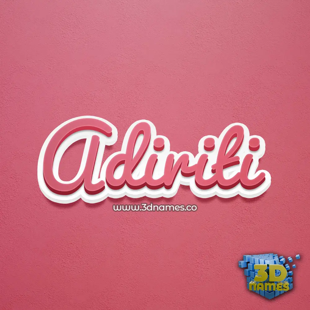 adiriti in Red Scribble style - 3D name wallpaper