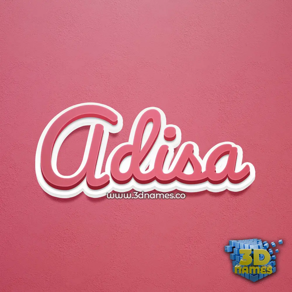 adisa in Red Scribble style - 3D name wallpaper