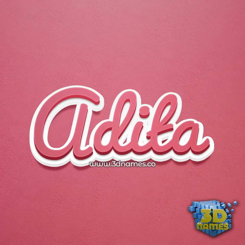 adita in Red Scribble style - 3D name wallpaper