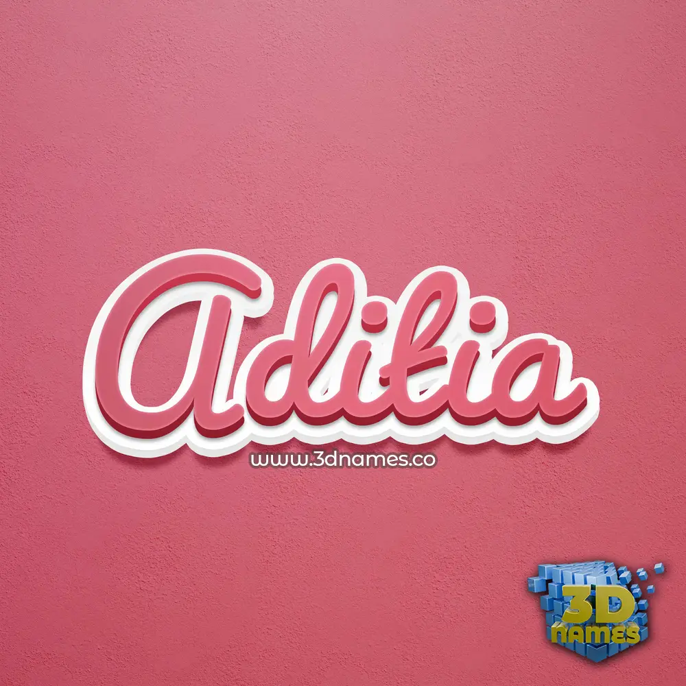 aditia in Red Scribble style - 3D name wallpaper