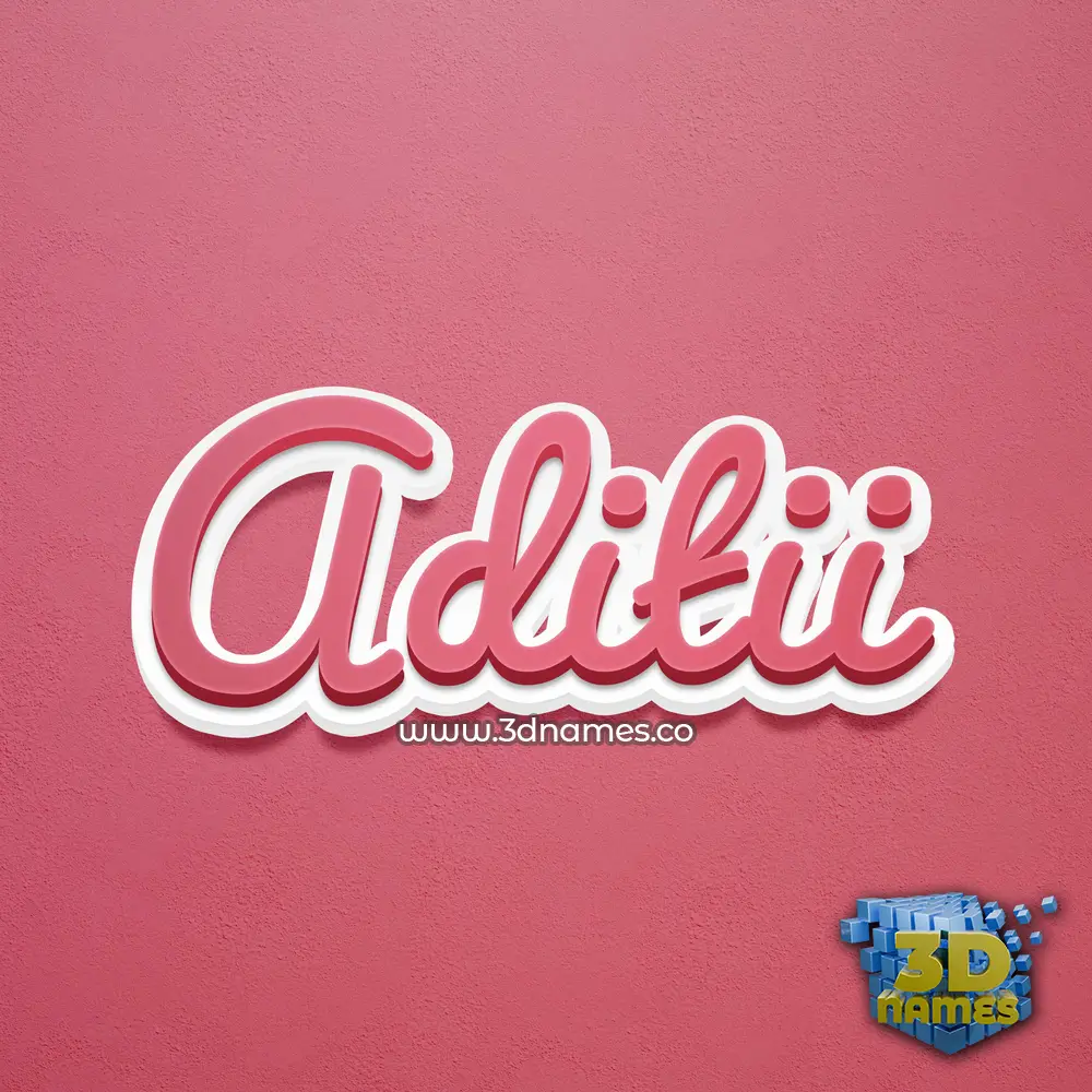 aditii in Red Scribble style - 3D name wallpaper