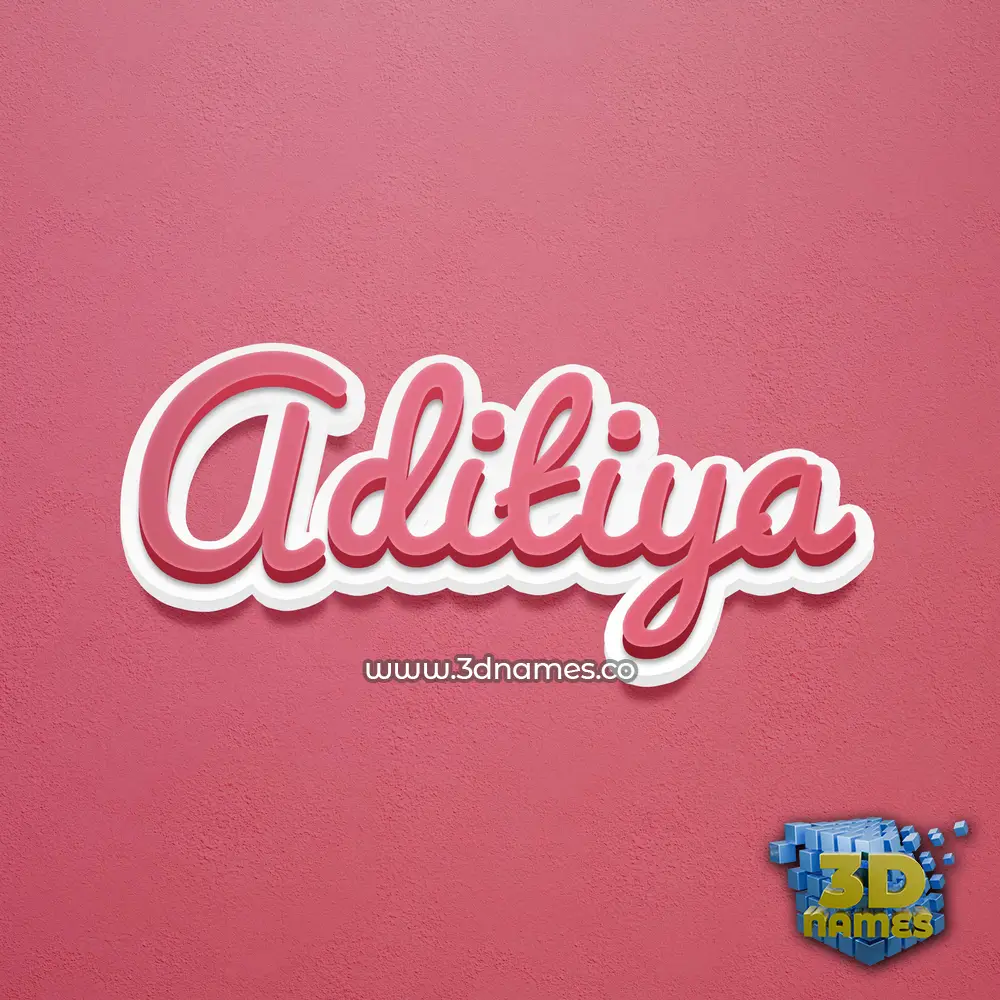 aditiya in Red Scribble style - 3D name wallpaper