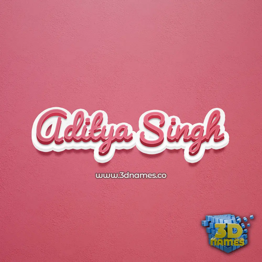 aditya singh in Red Scribble style - 3D name wallpaper