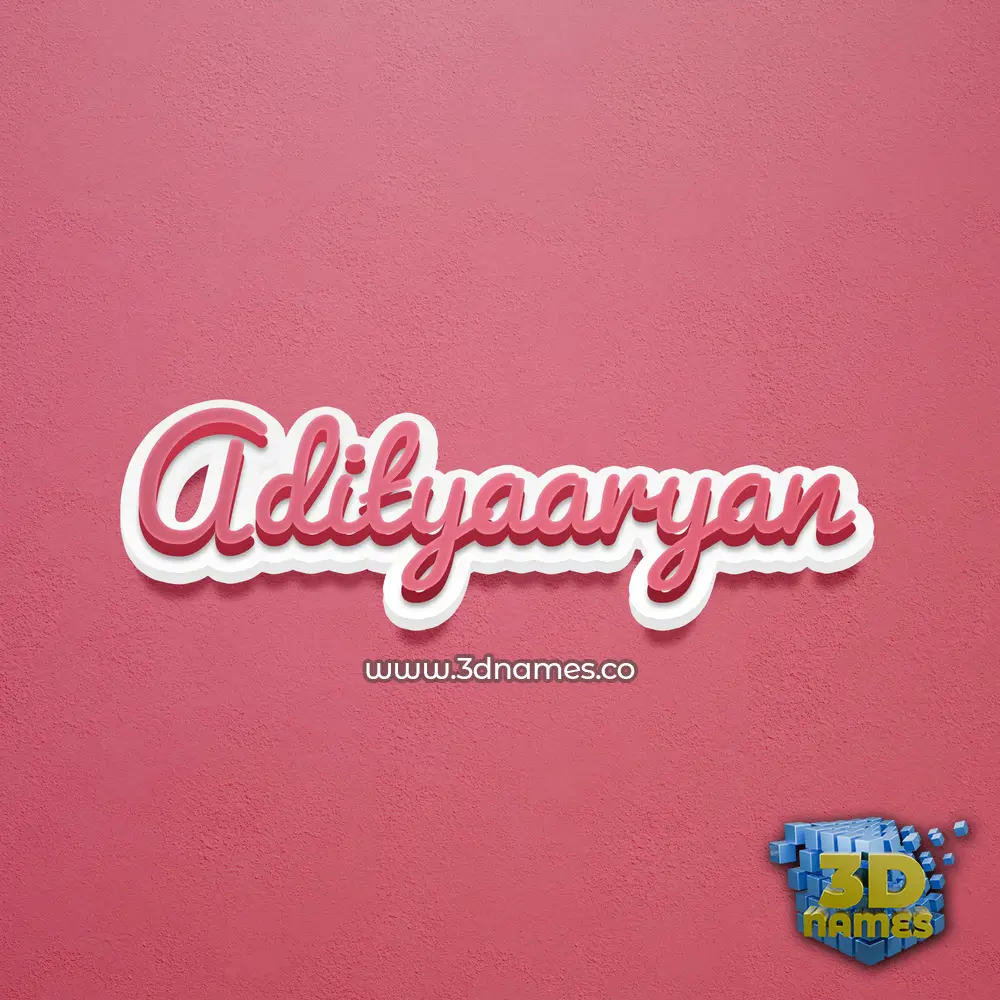 adityaaryan in Red Scribble style - 3D name wallpaper