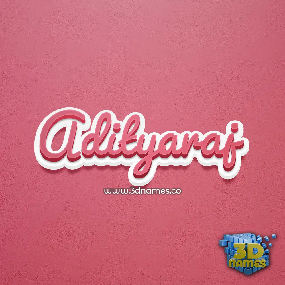 adityaraj in Red Scribble style - 3D name wallpaper