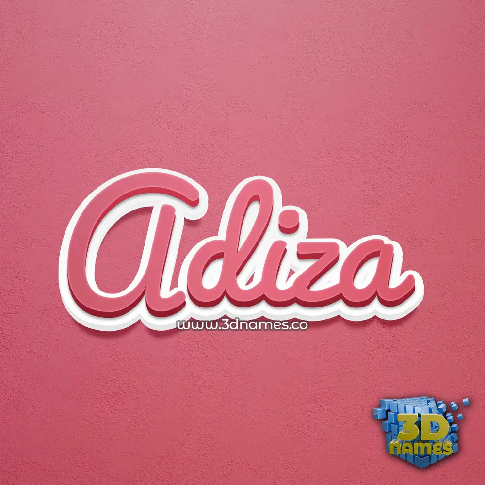 adiza in Red Scribble style - 3D name wallpaper