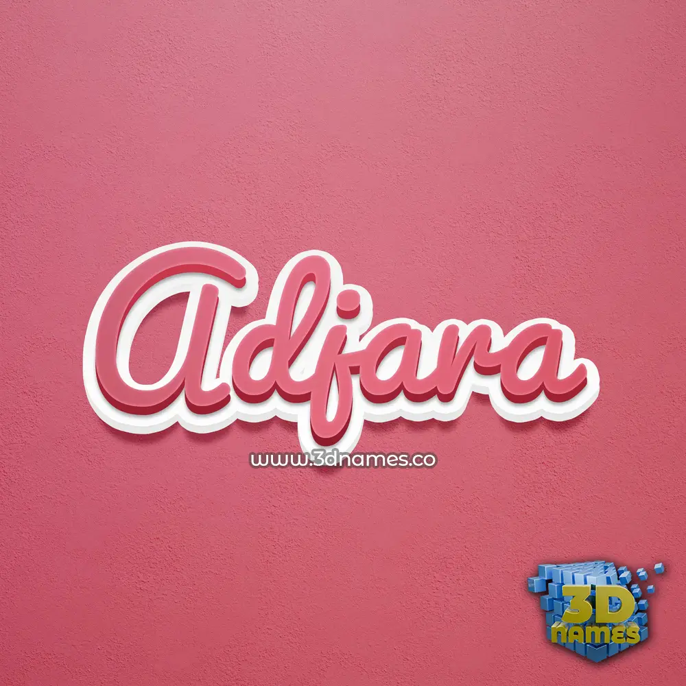 adjara in Red Scribble style - 3D name wallpaper