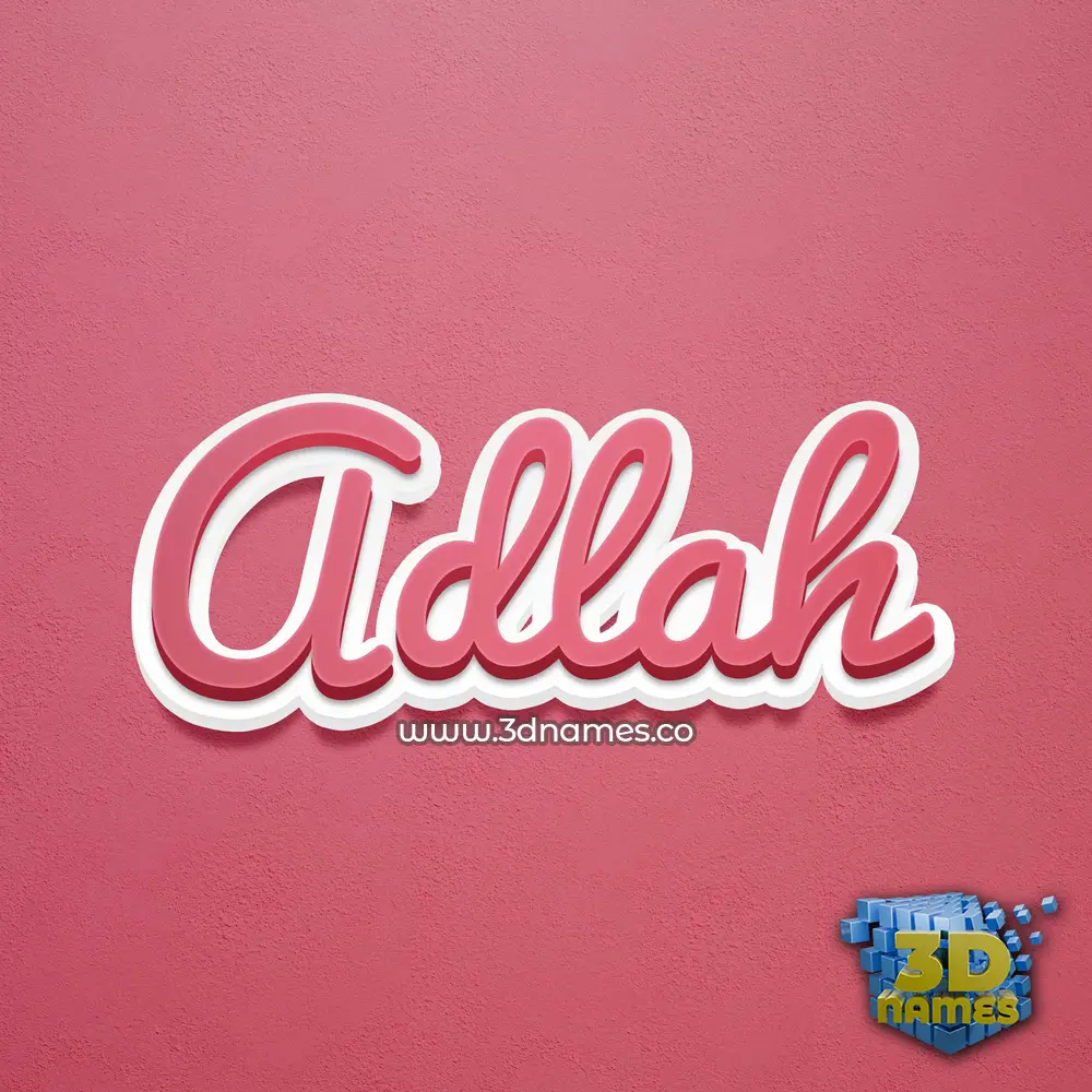 adlah in Red Scribble style - 3D name wallpaper