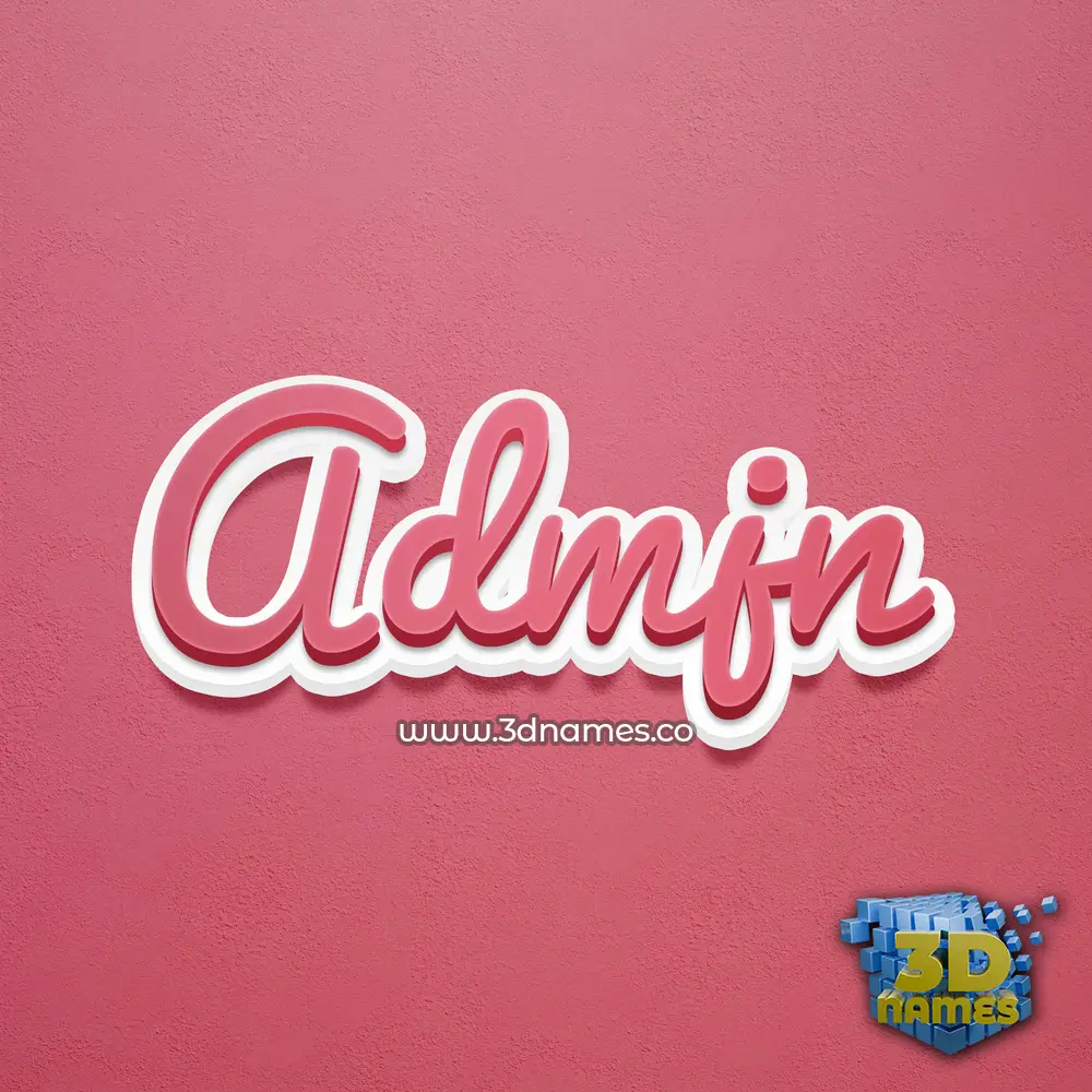 admjn in Red Scribble style - 3D name wallpaper
