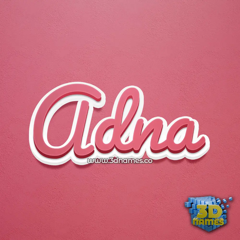 adna in Red Scribble style - 3D name wallpaper