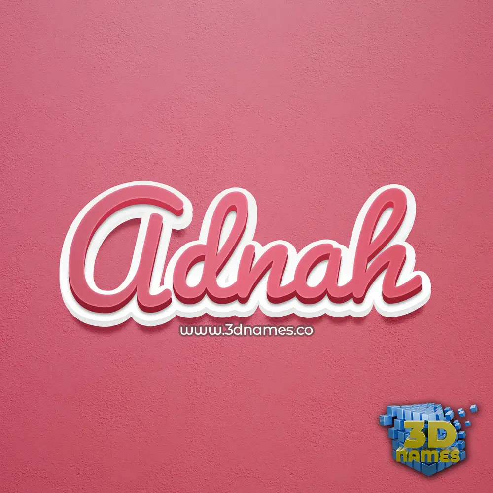 adnah in Red Scribble style - 3D name wallpaper