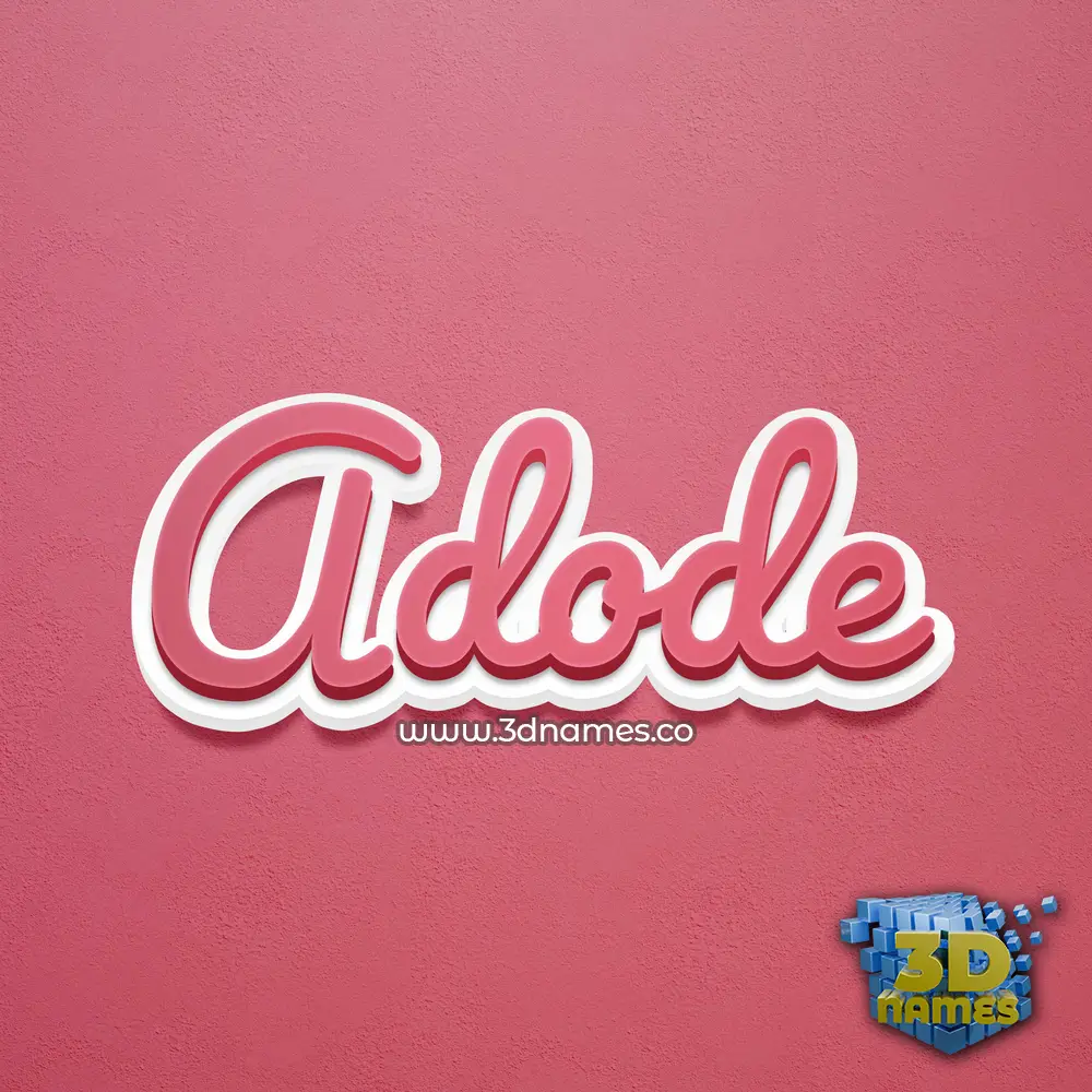 adode in Red Scribble style - 3D name wallpaper