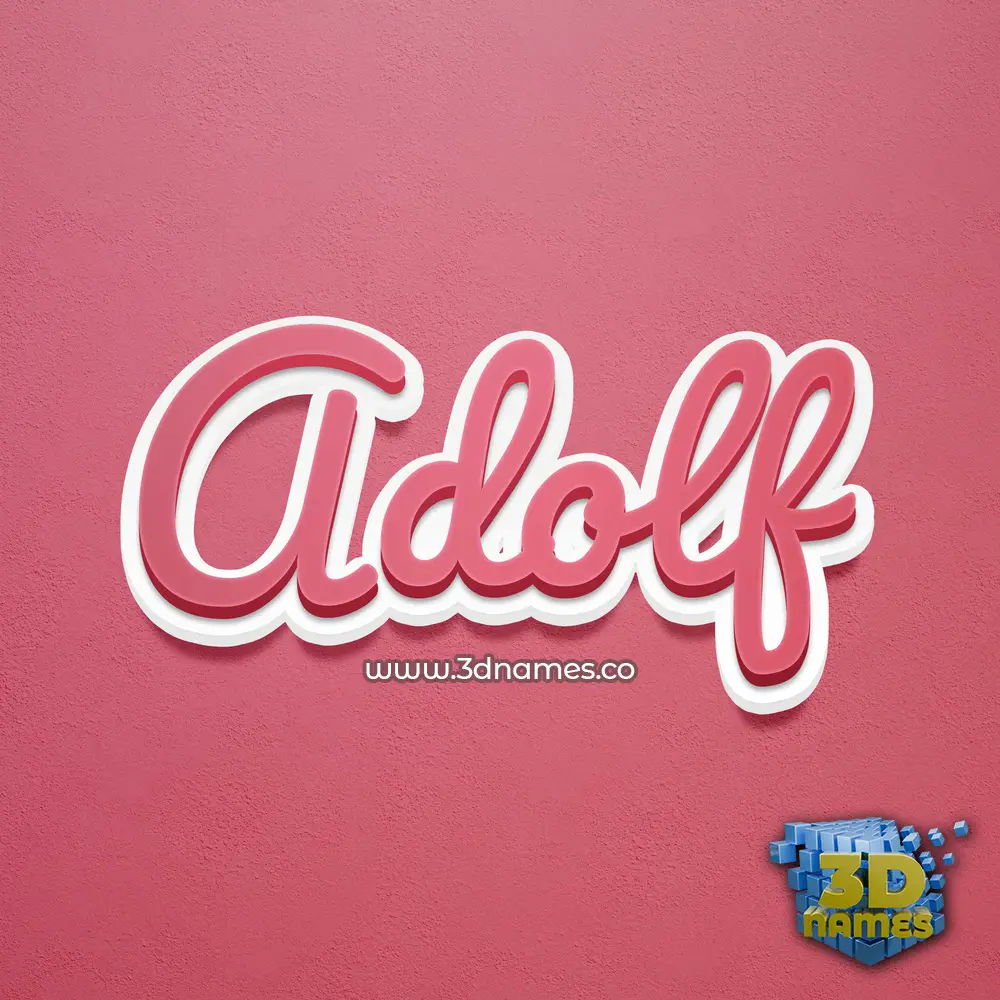 adolf in Red Scribble style - 3D name wallpaper