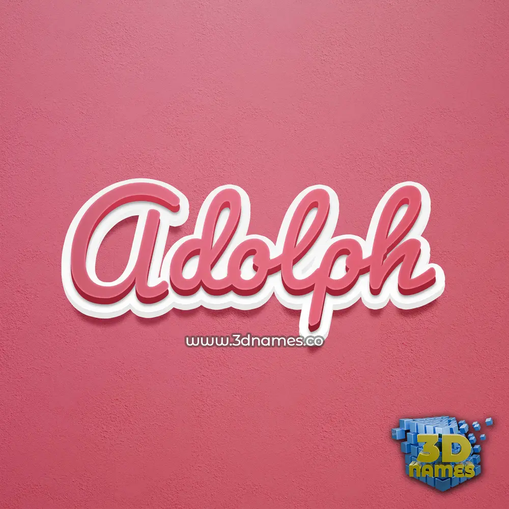 adolph in Red Scribble style - 3D name wallpaper