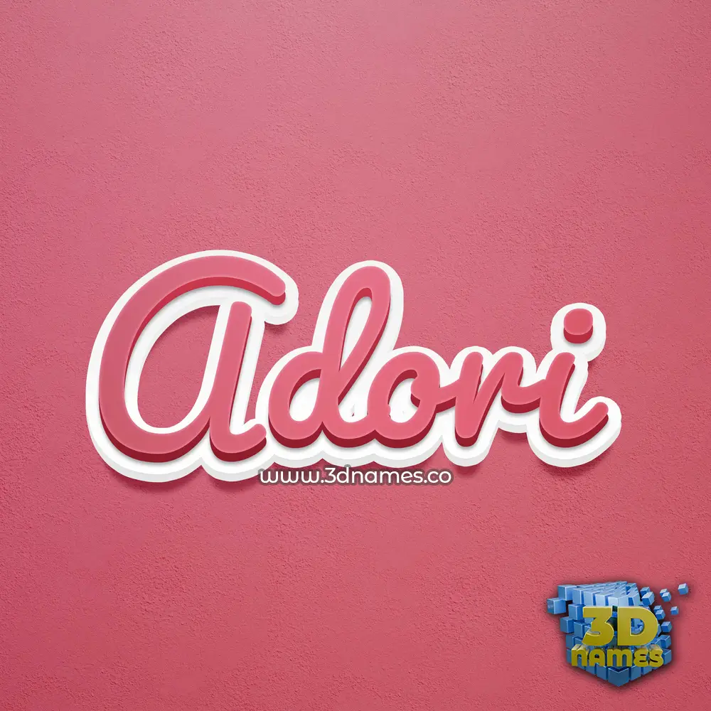 adori in Red Scribble style - 3D name wallpaper