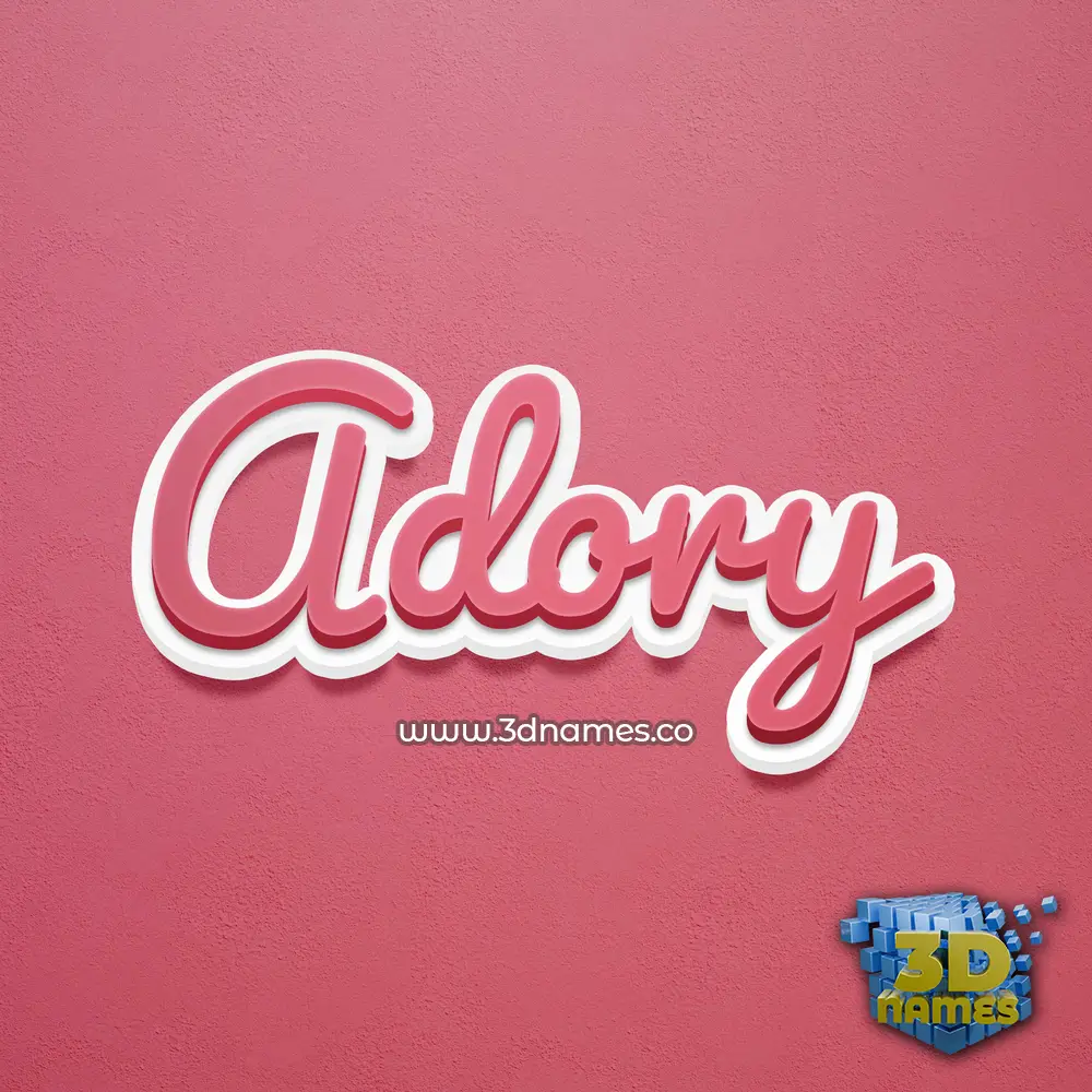 adory in Red Scribble style - 3D name wallpaper