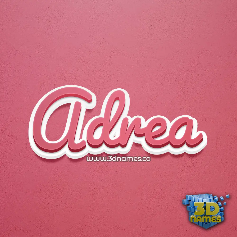 adrea in Red Scribble style - 3D name wallpaper