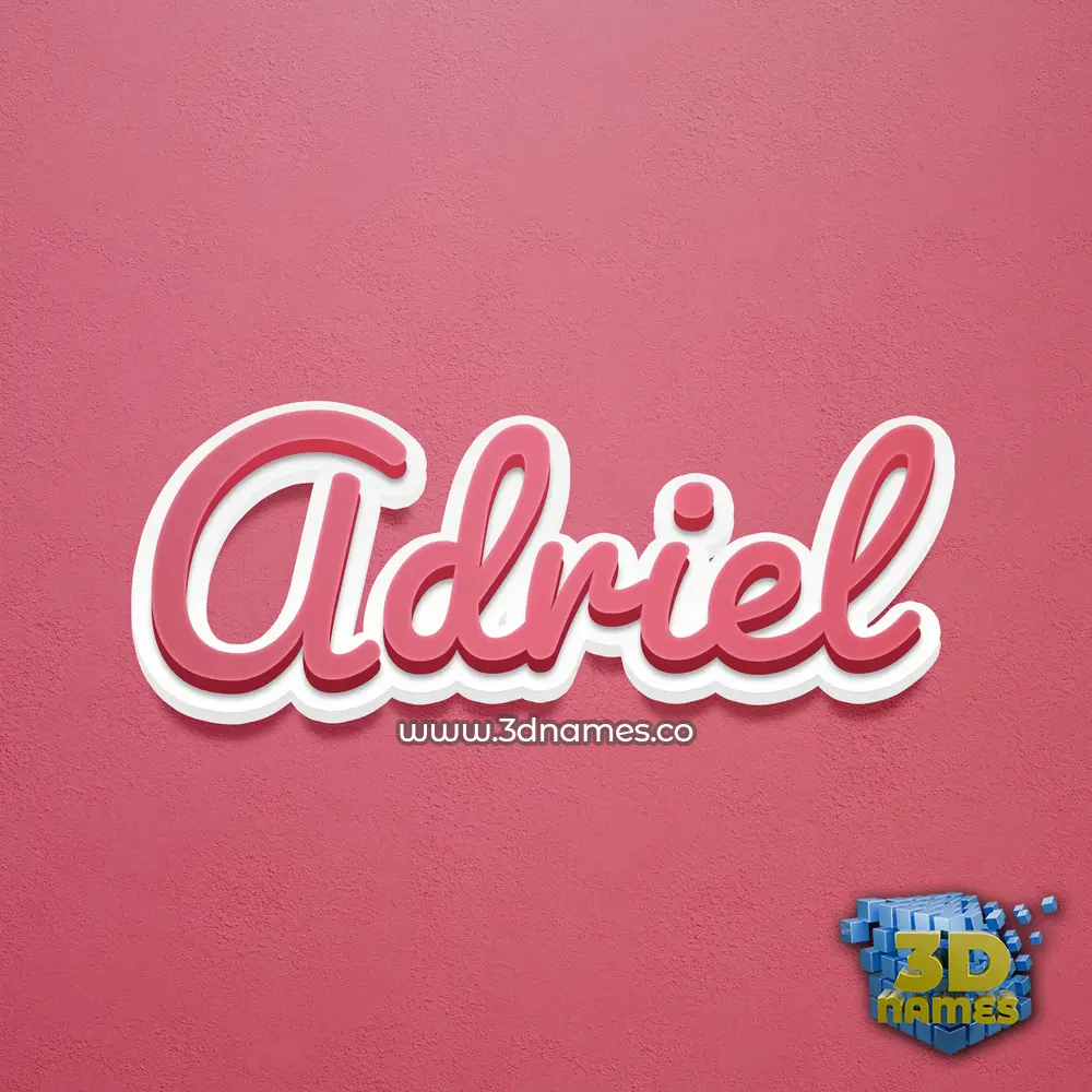adriel in Red Scribble style - 3D name wallpaper