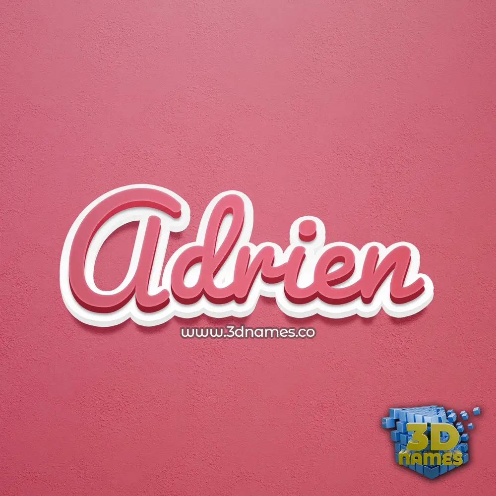 adrien in Red Scribble style - 3D name wallpaper