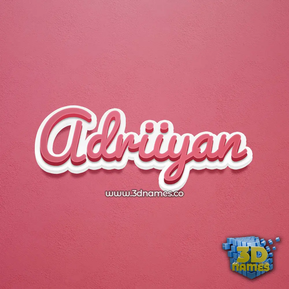 adriiyan in Red Scribble style - 3D name wallpaper