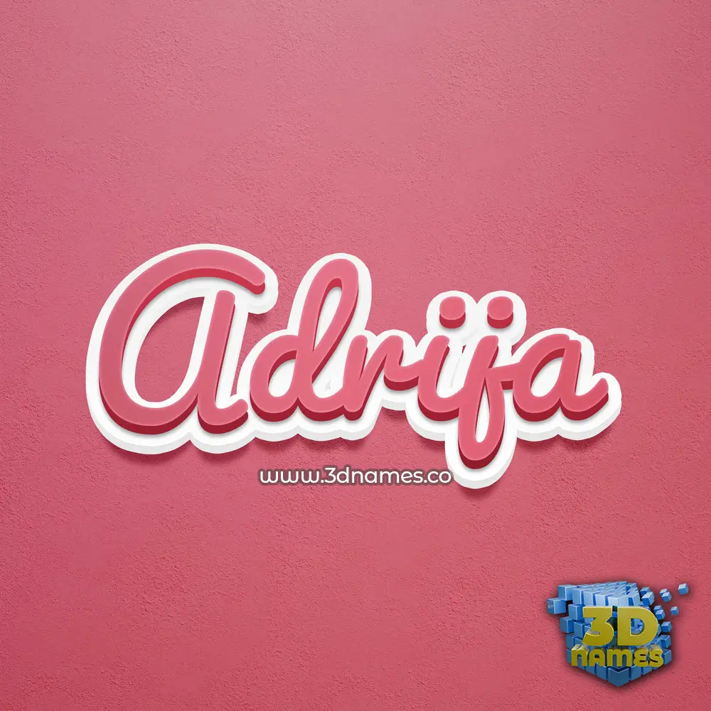 adrija in Red Scribble style - 3D name wallpaper