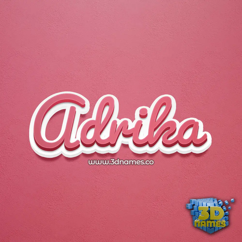 adrika in Red Scribble style - 3D name wallpaper