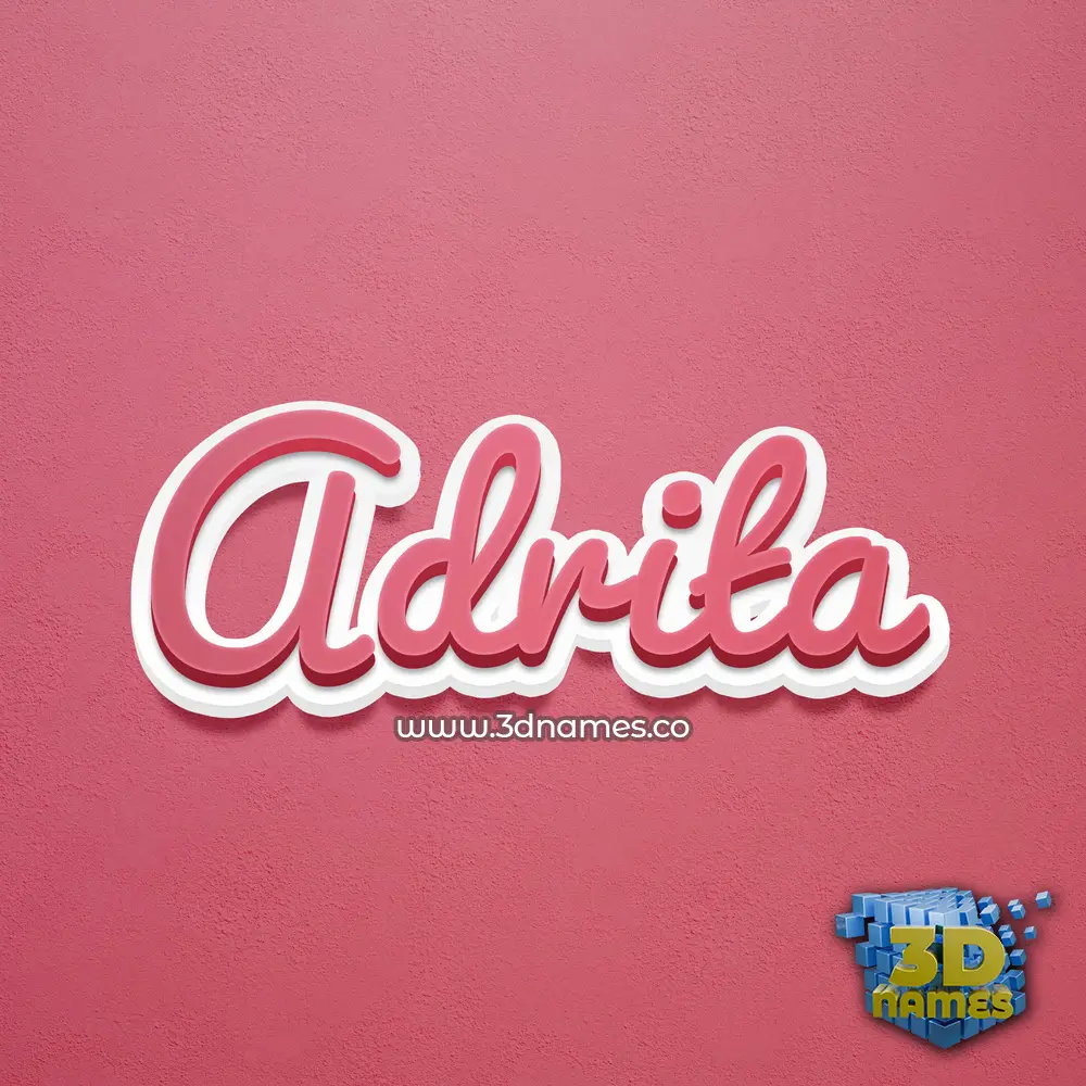 adrita in Red Scribble style - 3D name wallpaper
