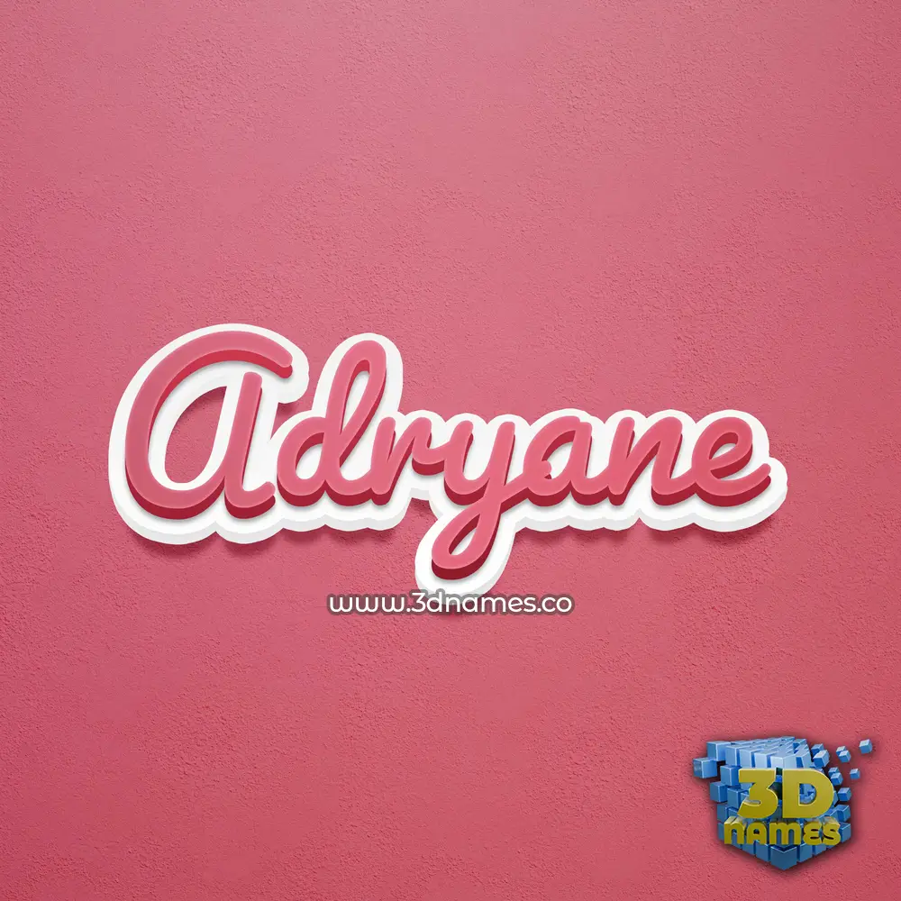 adryane in Red Scribble style - 3D name wallpaper