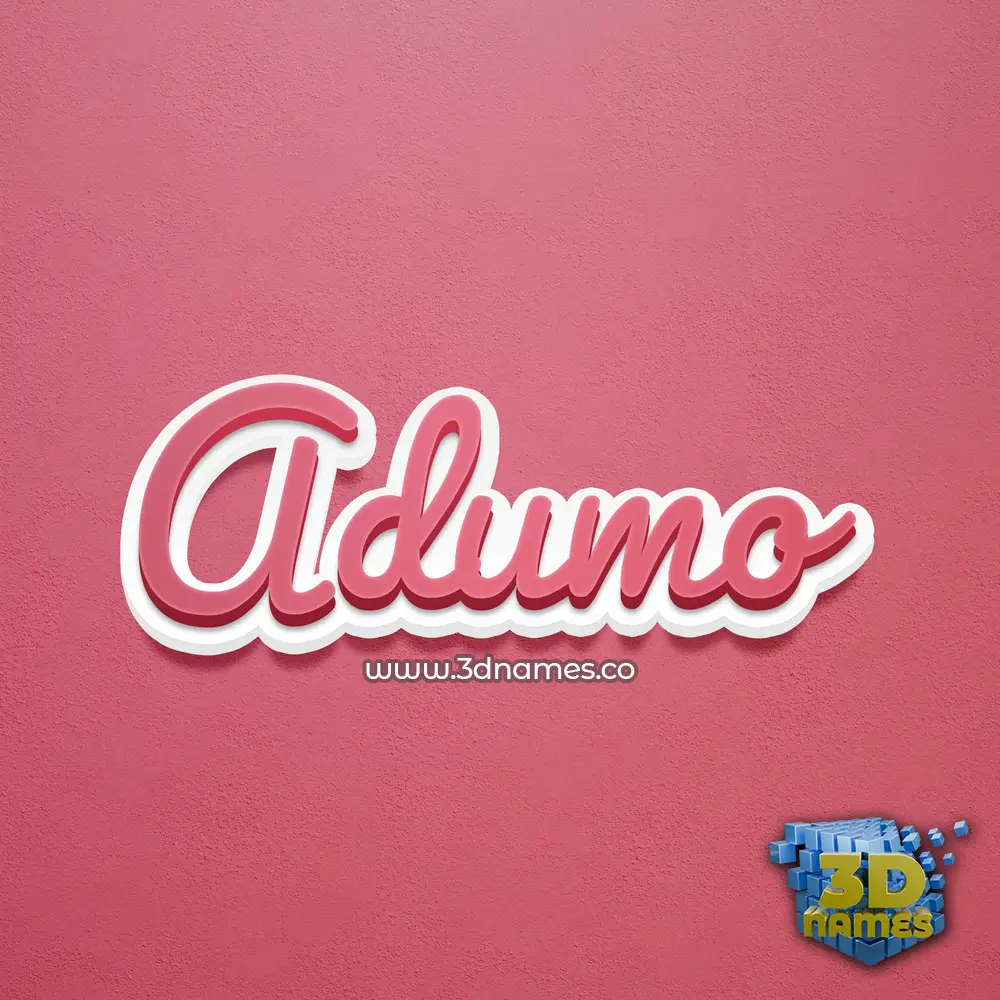 adumo in Red Scribble style - 3D name wallpaper