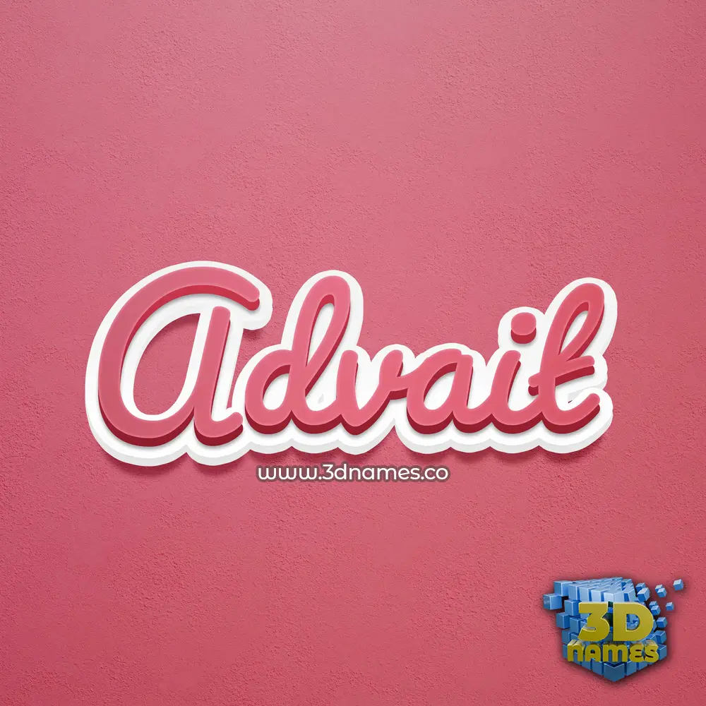 advait in Red Scribble style - 3D name wallpaper