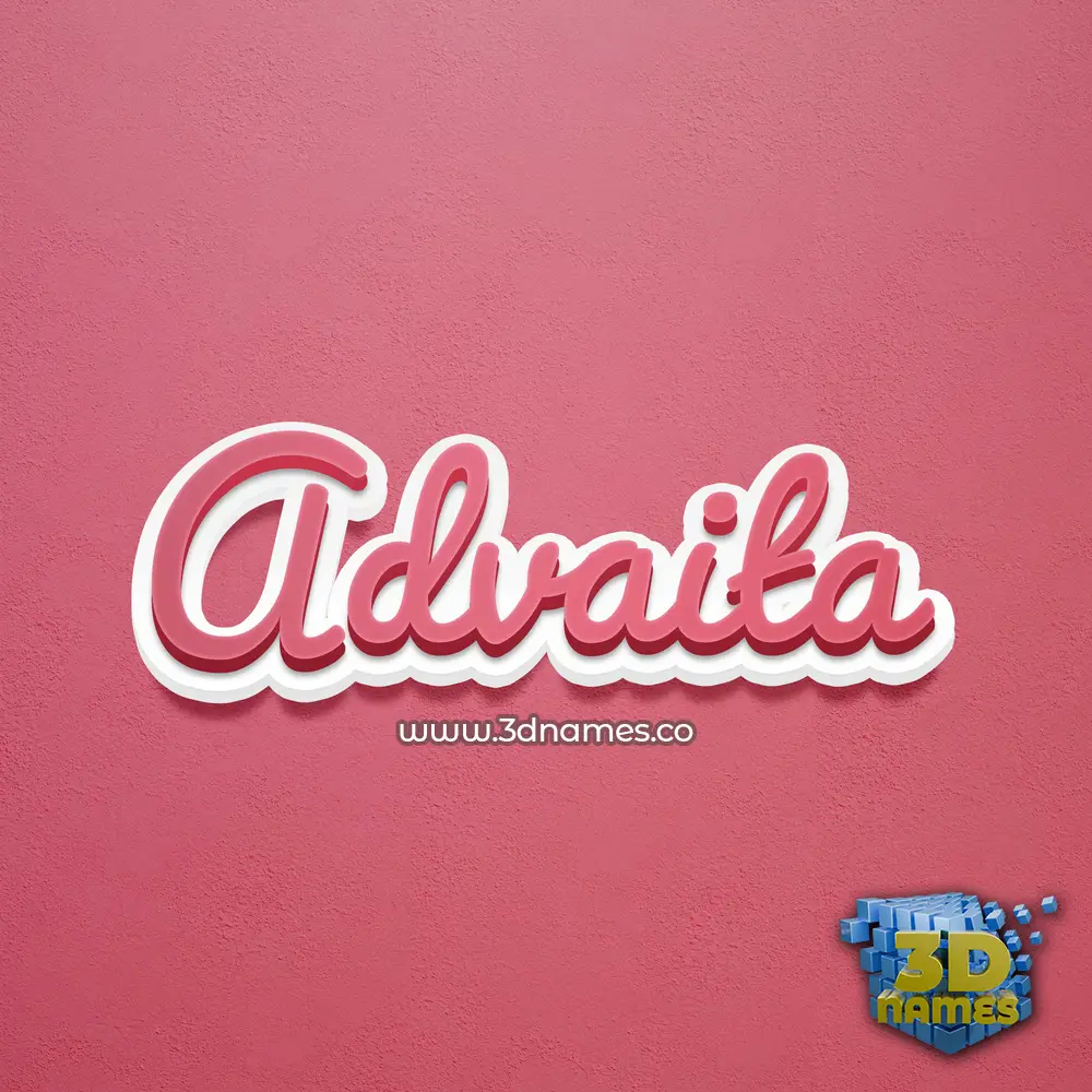 advaita in Red Scribble style - 3D name wallpaper